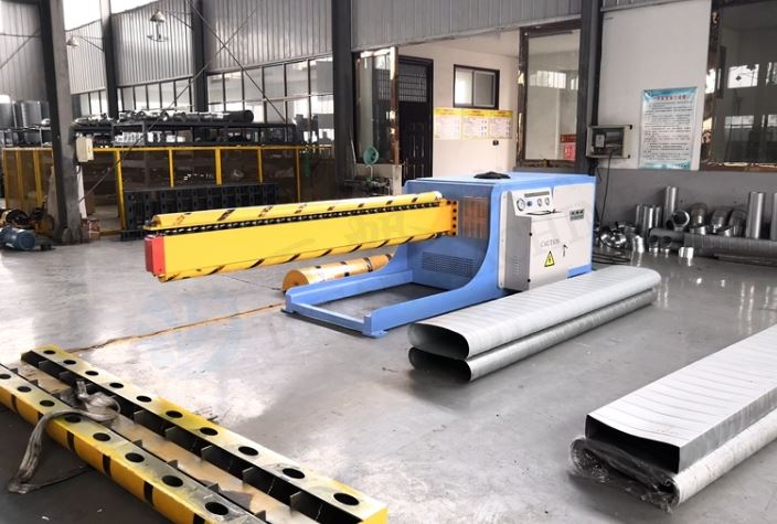 Máy làm ống gió hình bầu dục Ống gió xoắn ốc Tấm kim loại Máy tạo hình ống gió tròn phẳng