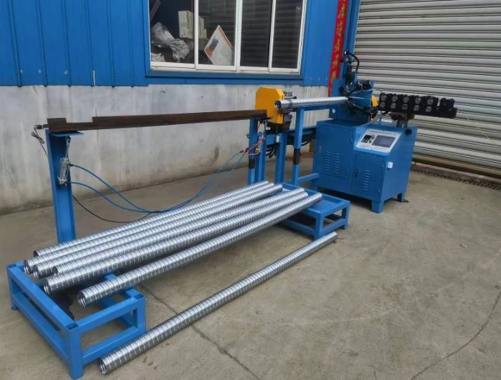 Máy làm ống gió thép sóng căng sau